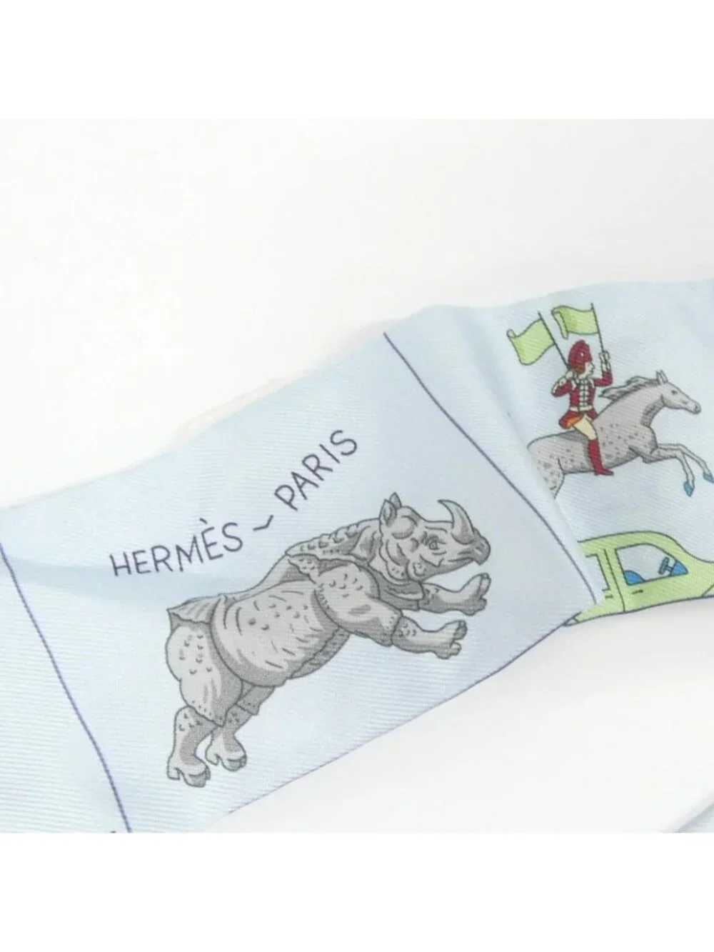 ★SOLD★ Hermes Parade Scarf Blue - Picture 3 of 5